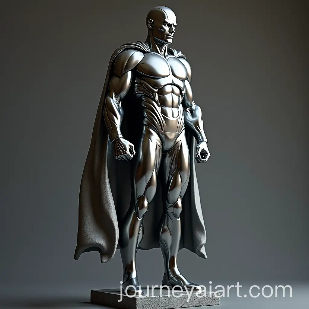 3D-Metallic-Chrome-Statue-of-a-Man