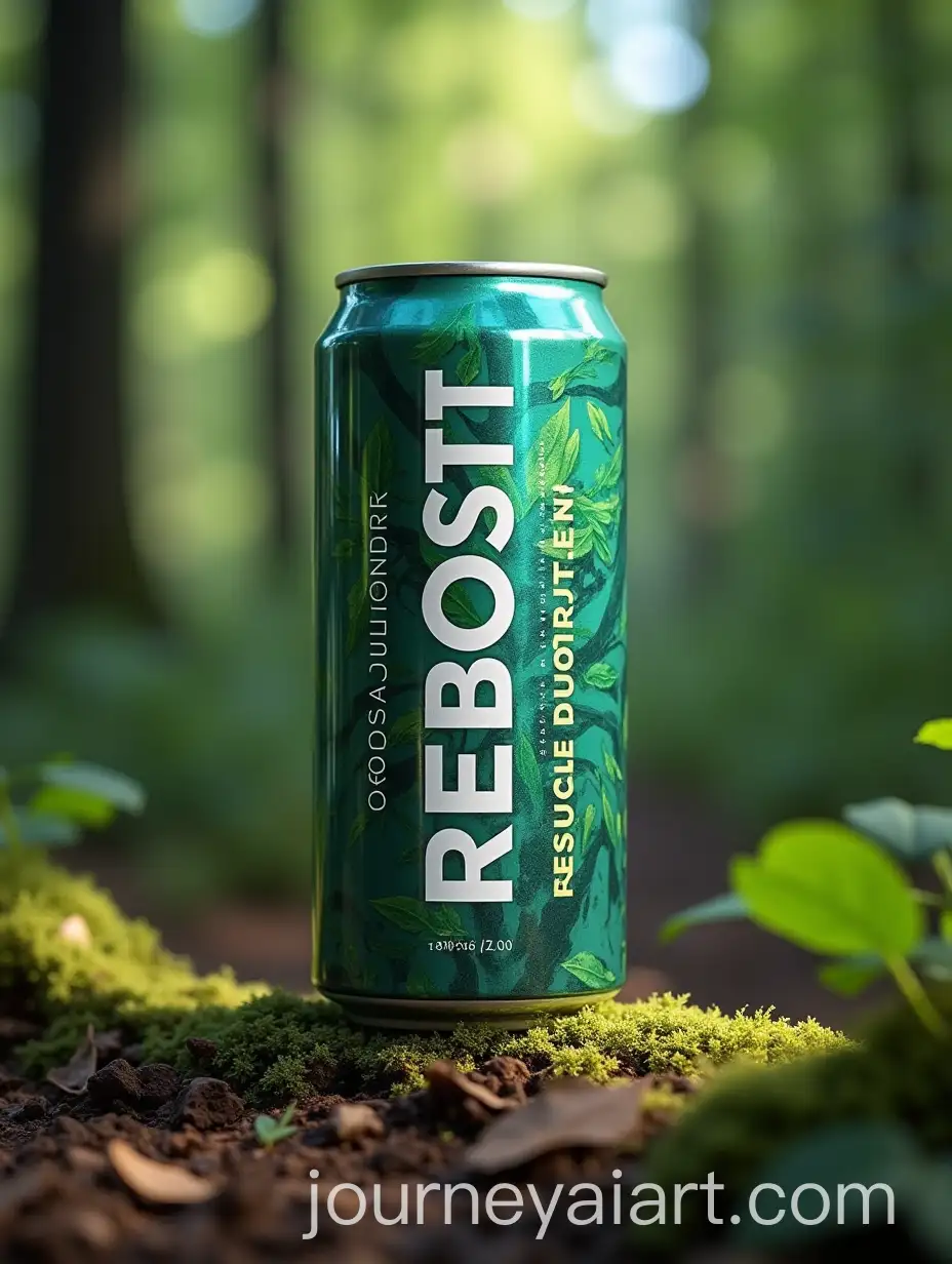 EcoFriendly-Recovery-Drink-Packaging-in-a-Lush-Forest-Setting
