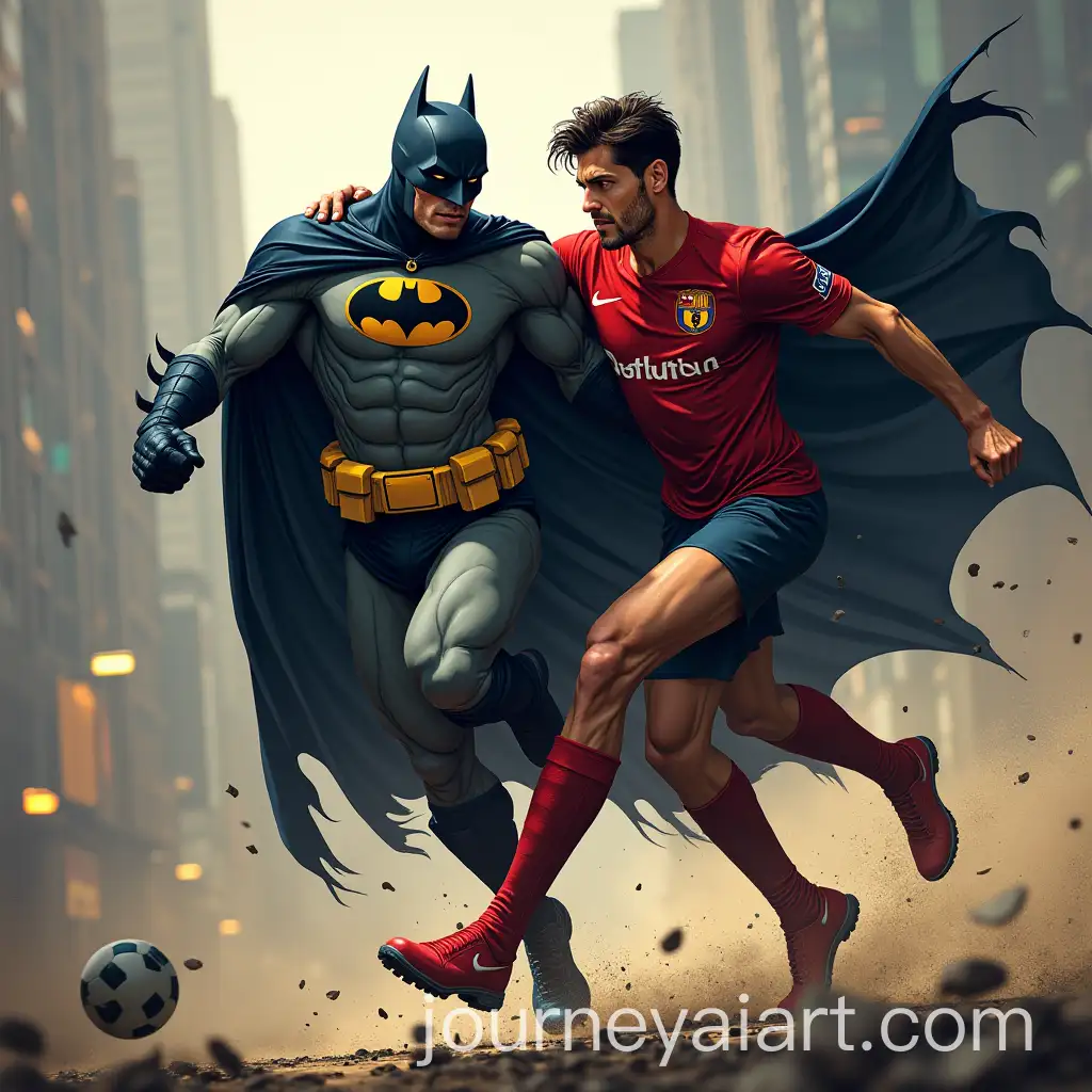 Batman-and-Neymar-in-an-Intense-Battle
