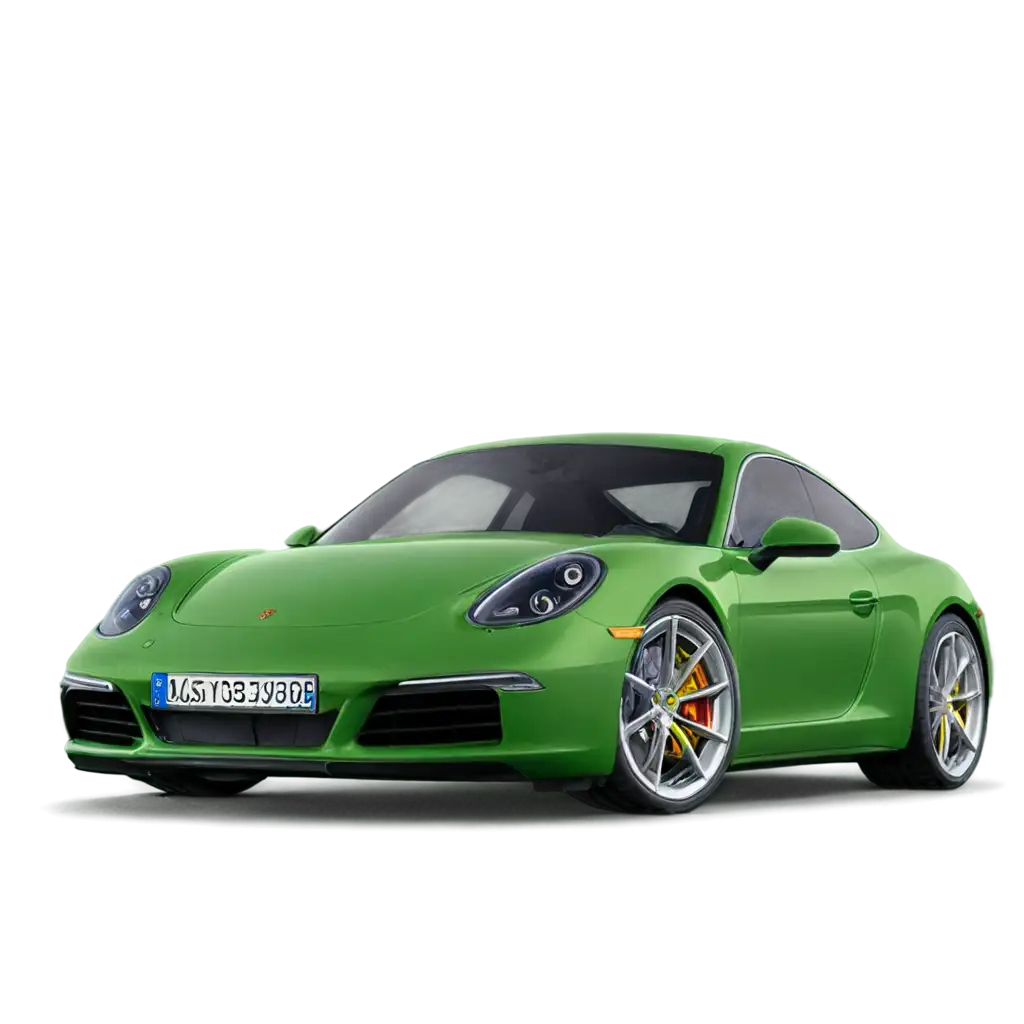 Green-Porsche-Carrera-PNG-Image-Stunning-HighQuality-Illustration