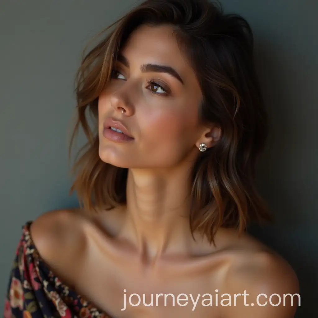 Fashion-Model-Accentuating-Neckline