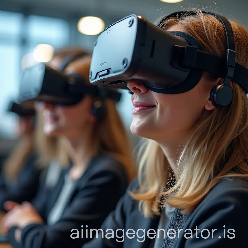 Students-Engaged-in-Education-with-Virtual-Reality-Glasses-in-a-Classroom-Setting