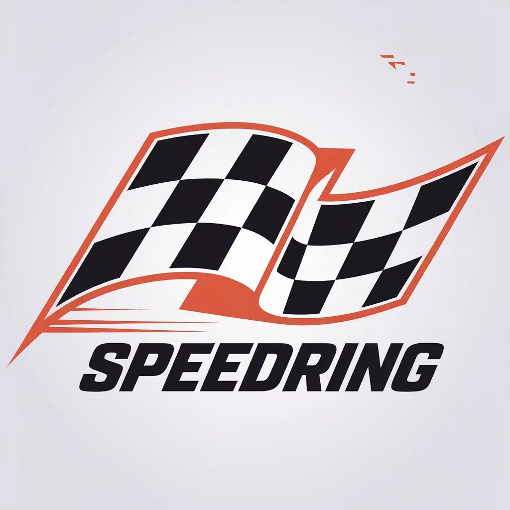 LOGO Design for SPEEDRING Checkered Flag Symbol with a Focus on Speed and Precision