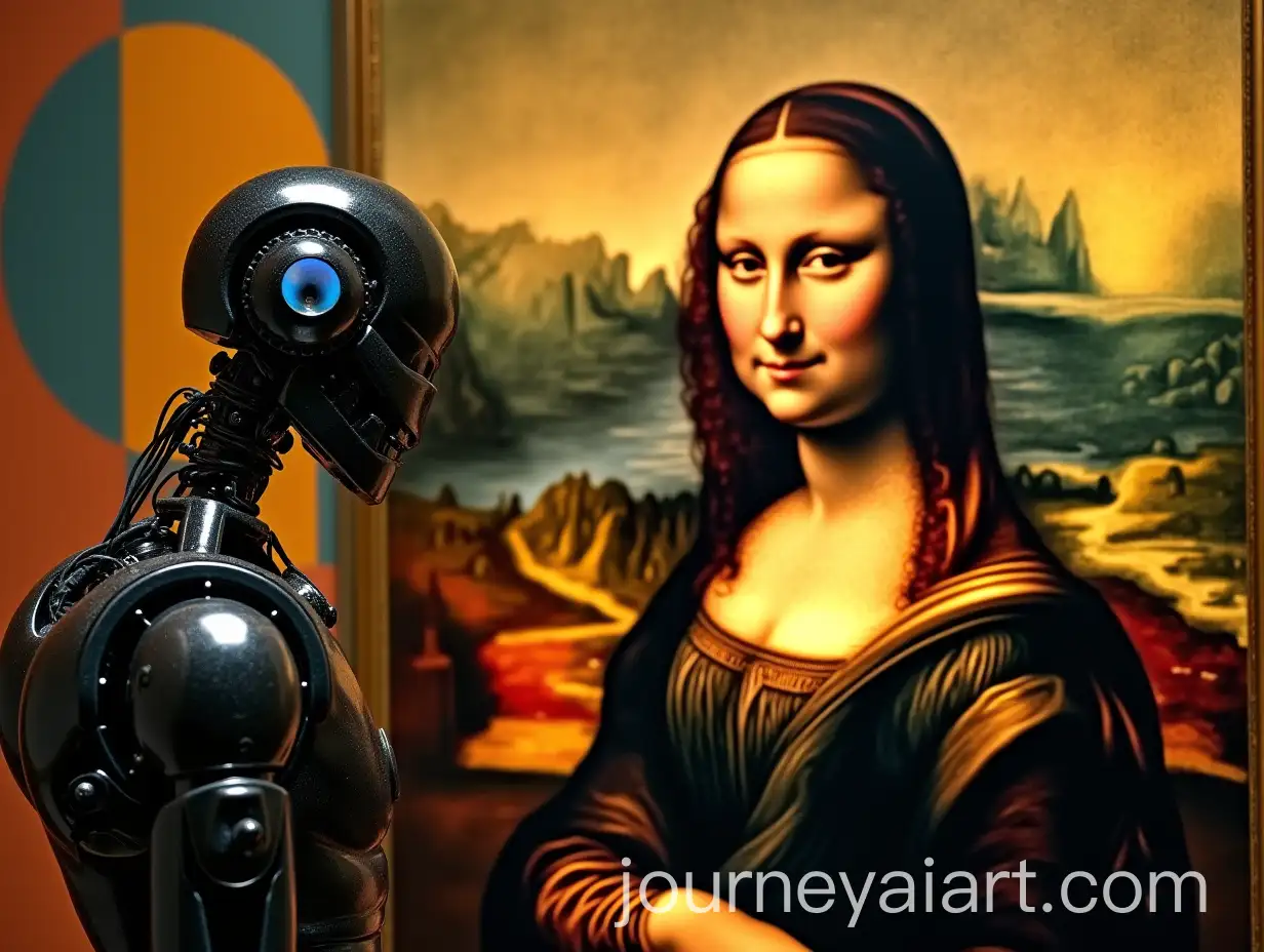Surreal-Encounter-Mona-Lisa-and-a-Robot-Painter-Creating-Art