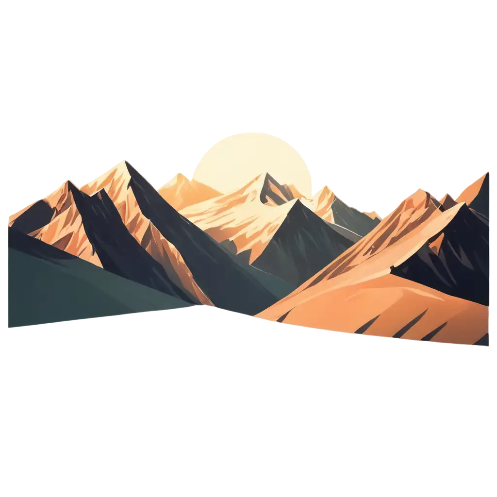 Stunning-Tall-Animated-Mountains-with-Sun-HighQuality-PNG-for-EyeCatching-Instagram-Videos