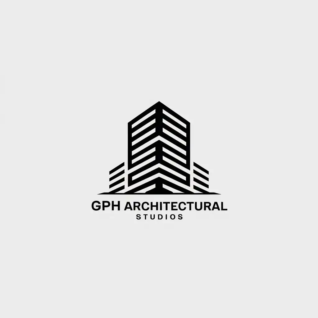 LOGO Design for GPH Architectural Studios Minimalistic Building Symbol for Construction Industry