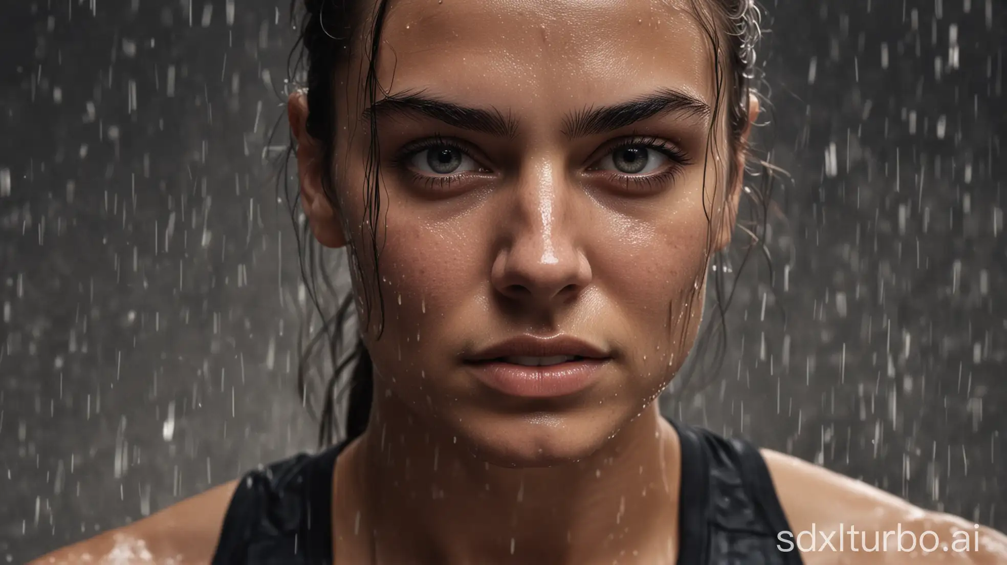 Confident-Young-Woman-in-Black-Adidas-Sportswear-After-Workout