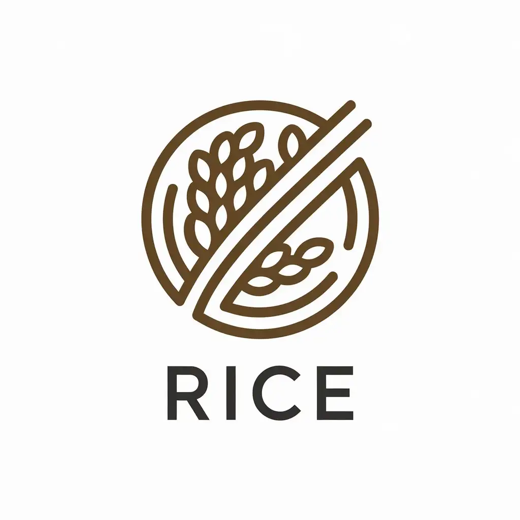 LOGO Design for Rice Vector Design with Healthy Natural Slow Work and Moderate Theme for Nonprofit Industry