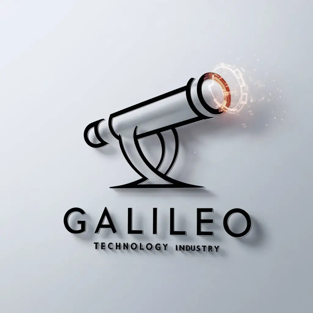 LOGO Design for Galileo Telescope with AI Internet Search in Minimalistic Style for Technology Industry