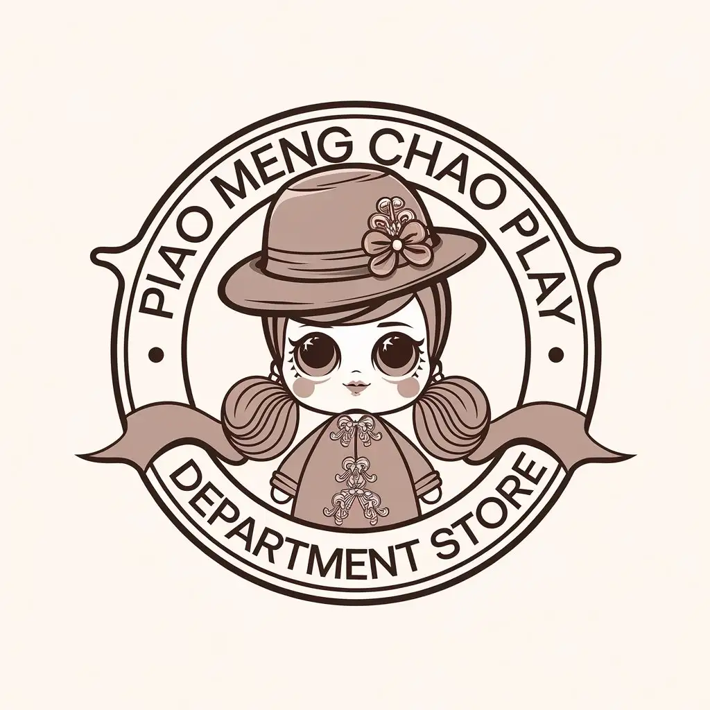 LOGO Design for Piao Meng Chao Play Department Store Cute Fashionable with Clear Background and Modern Touch