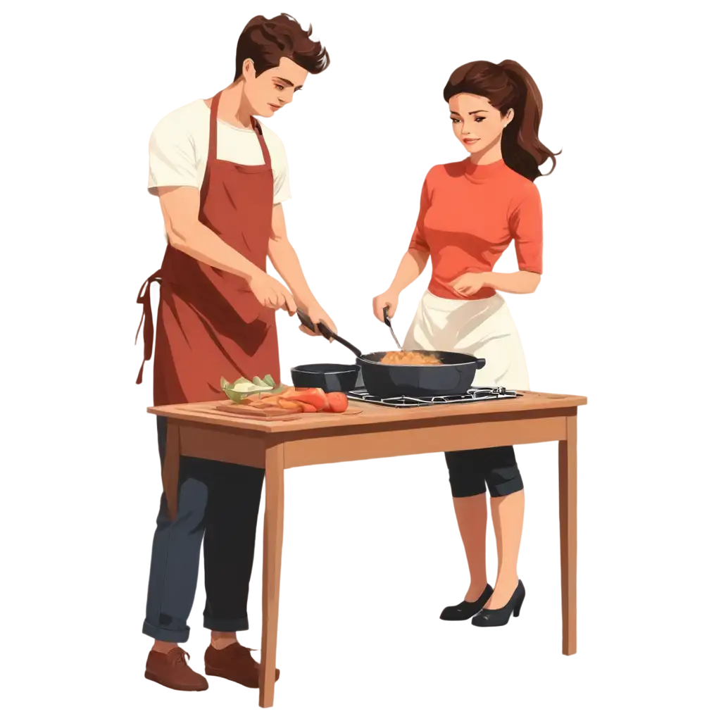 HighQuality-PNG-of-a-Man-and-Woman-Cooking-Together