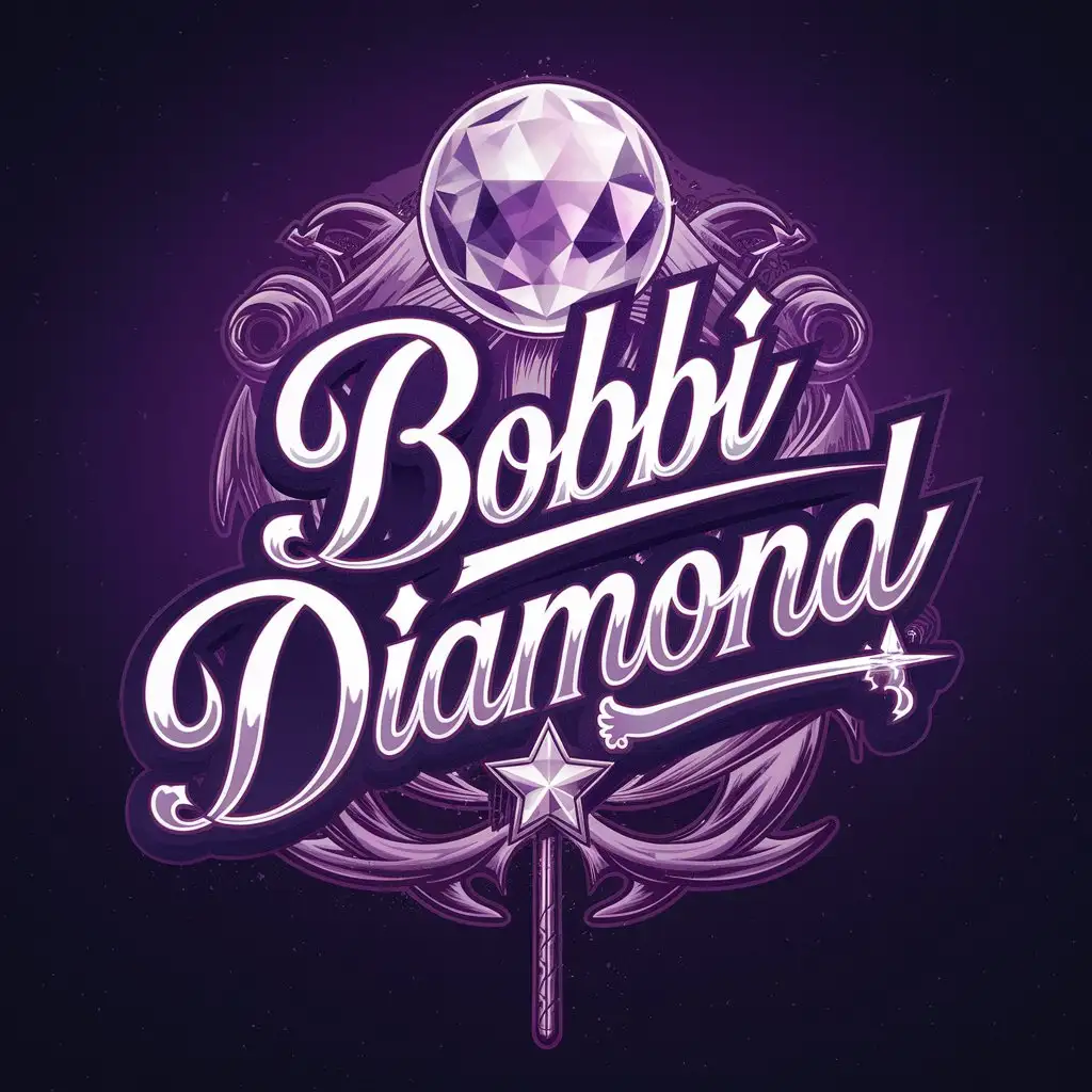 Bold-and-Intricate-OvertheTop-Logo-for-Bobbi-Diamond-with-Feminine-and-Witchy-Elements