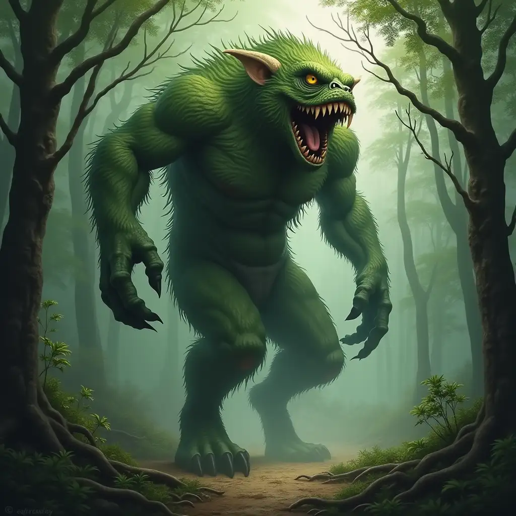 A forest monster in human form