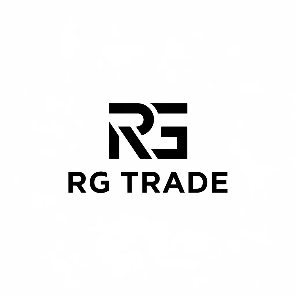 LOGO Design for RG Trade Minimalistic Vector Logo for Finance Industry with RG Symbol and Clear Background