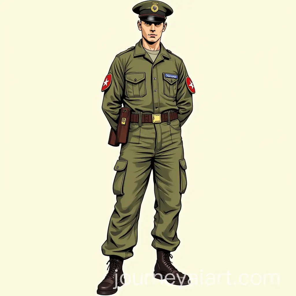 FullBody-Portrait-of-a-USMC-Gunnery-Sergeant-in-Woodland-Combat-Fatigue