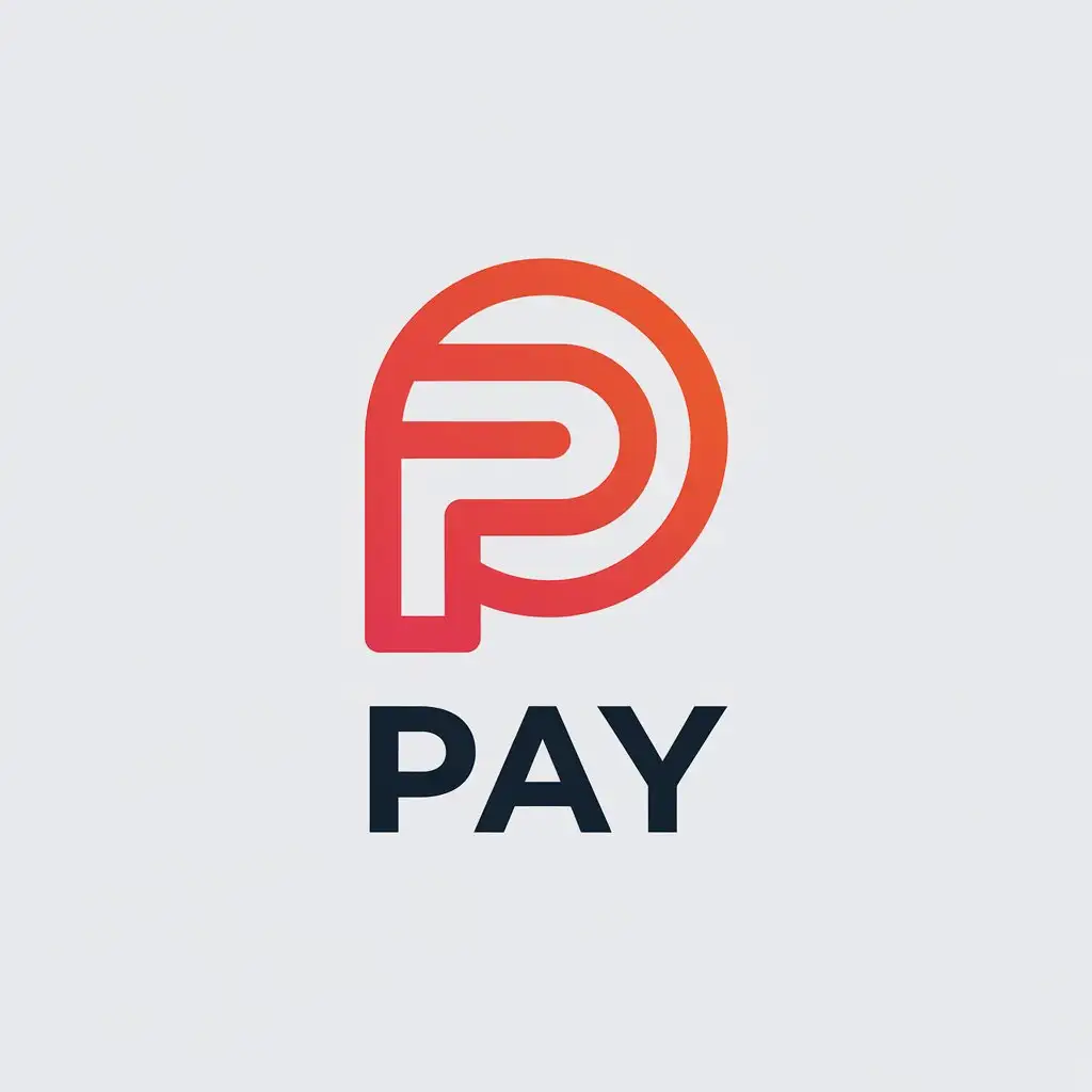 a vector logo design,with the text "PAY", main symbol:red,coin,Minimalistic,be used in Finance industry,clear background