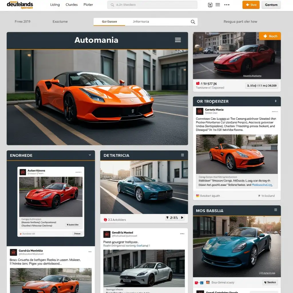 Social media page related to cars Auto mania deutchland