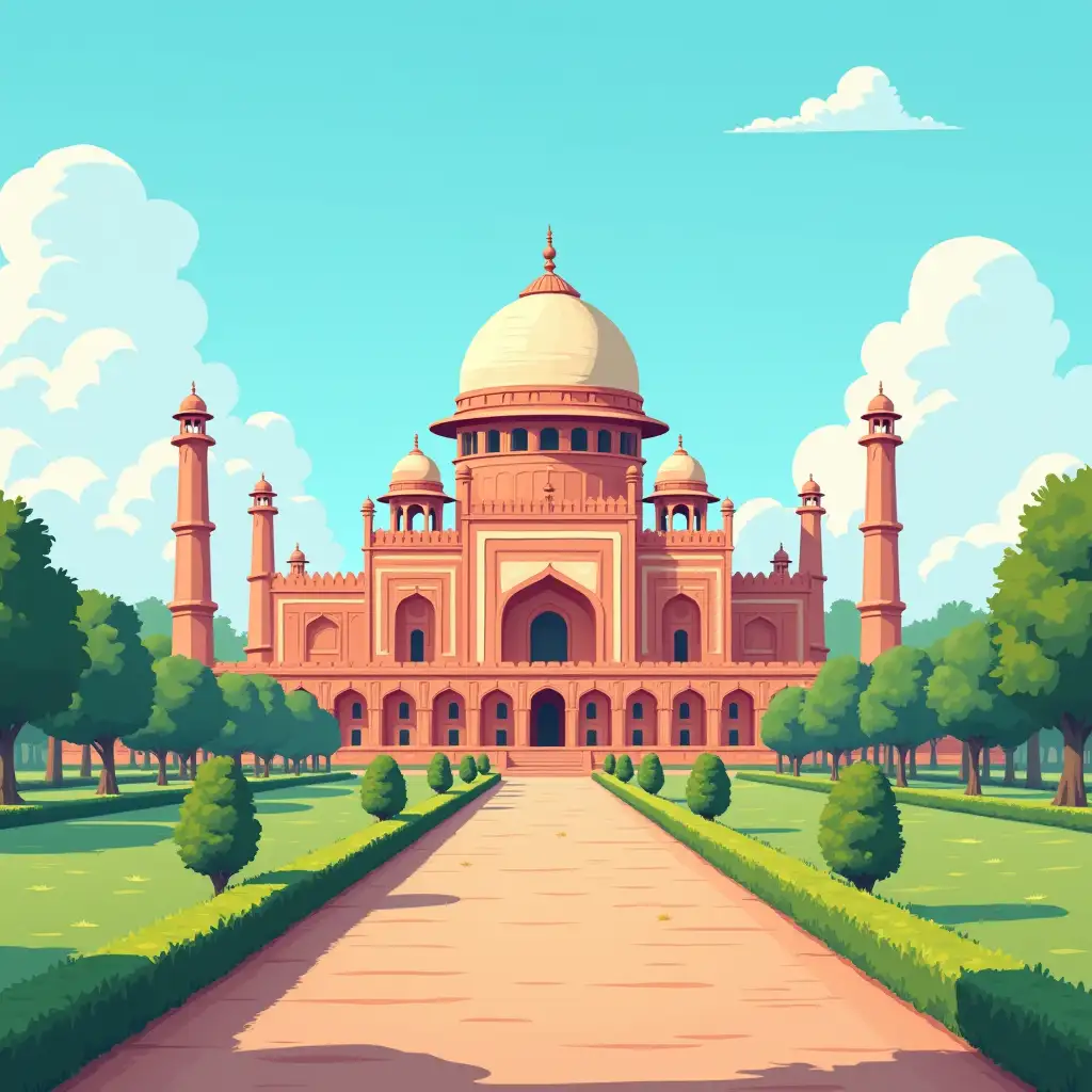 Indian-Government-Building-in-Bright-2D-SideScroller-Art-Style