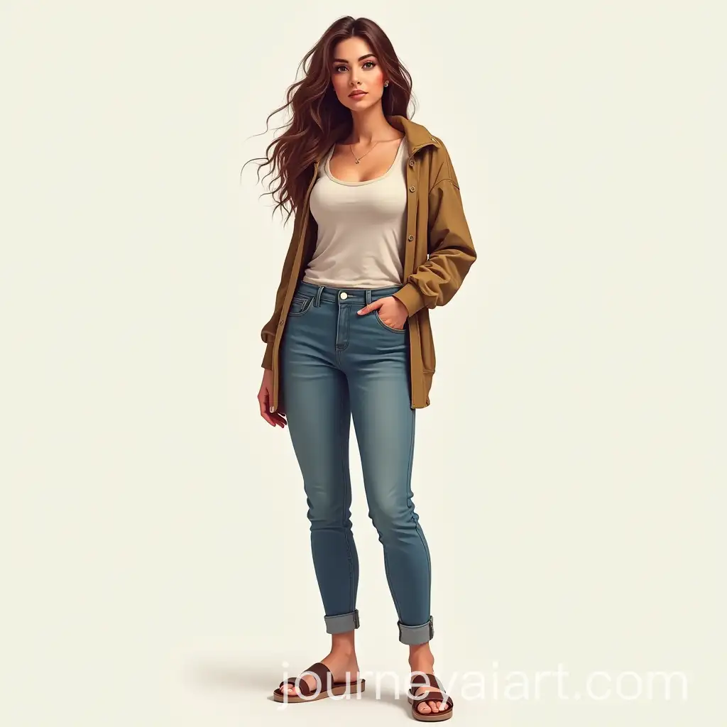 Confident-Mediterranean-Woman-in-Casual-Attire-Standing-Tall