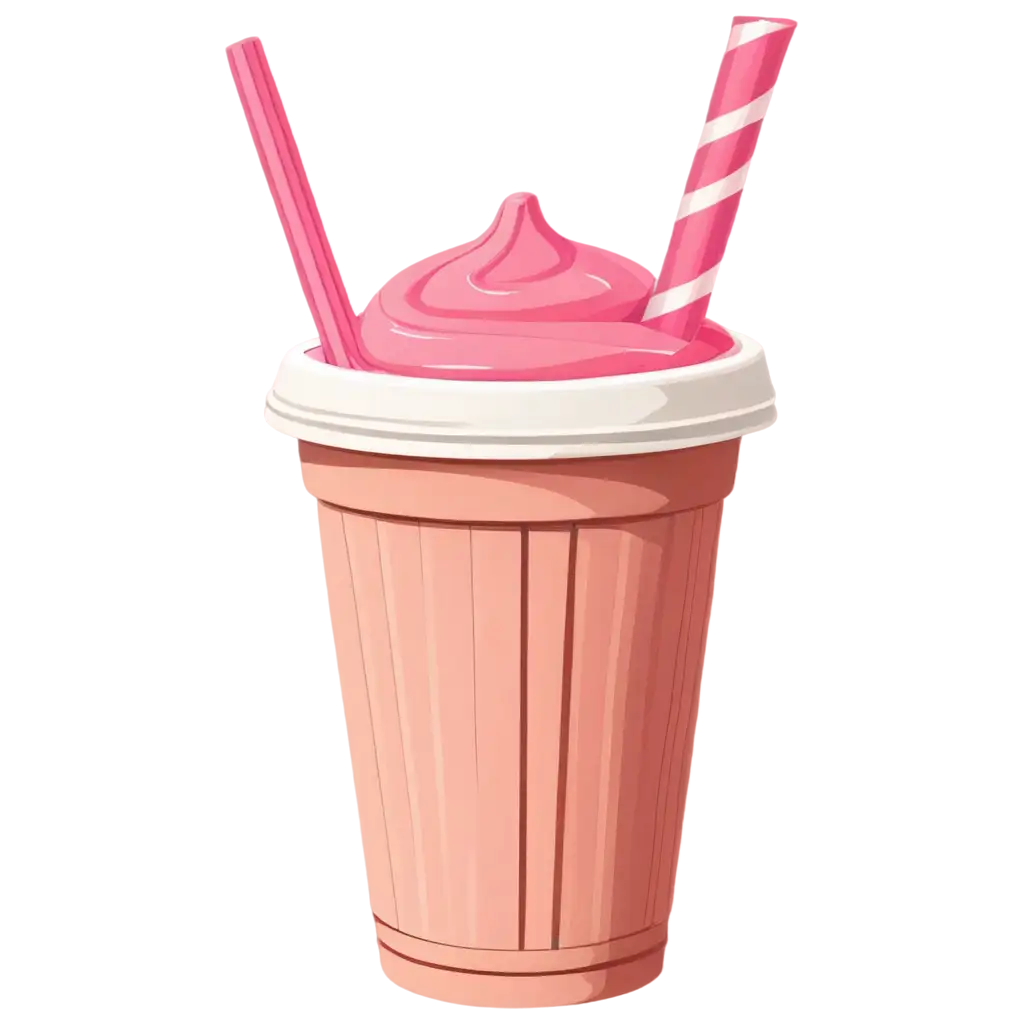 Strawberry-Smoothie-Milkshake-Cup-PNG-A-Cartoonified-Delight