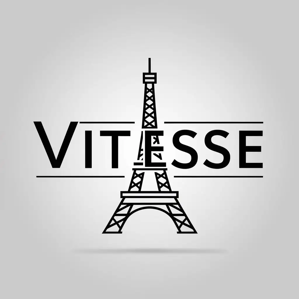 LOGO Design for Vitesse Minimalistic Vector Logo with Eiffel Tower Symbol