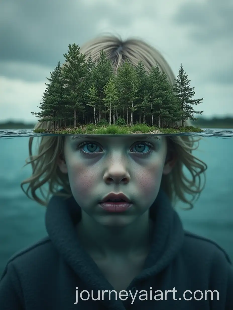 Surreal-Portrait-of-aAI-Image-Prompt-Expansion-Child-with-Environmental-Concerns-in-a-Mystical-Forest-Landscape