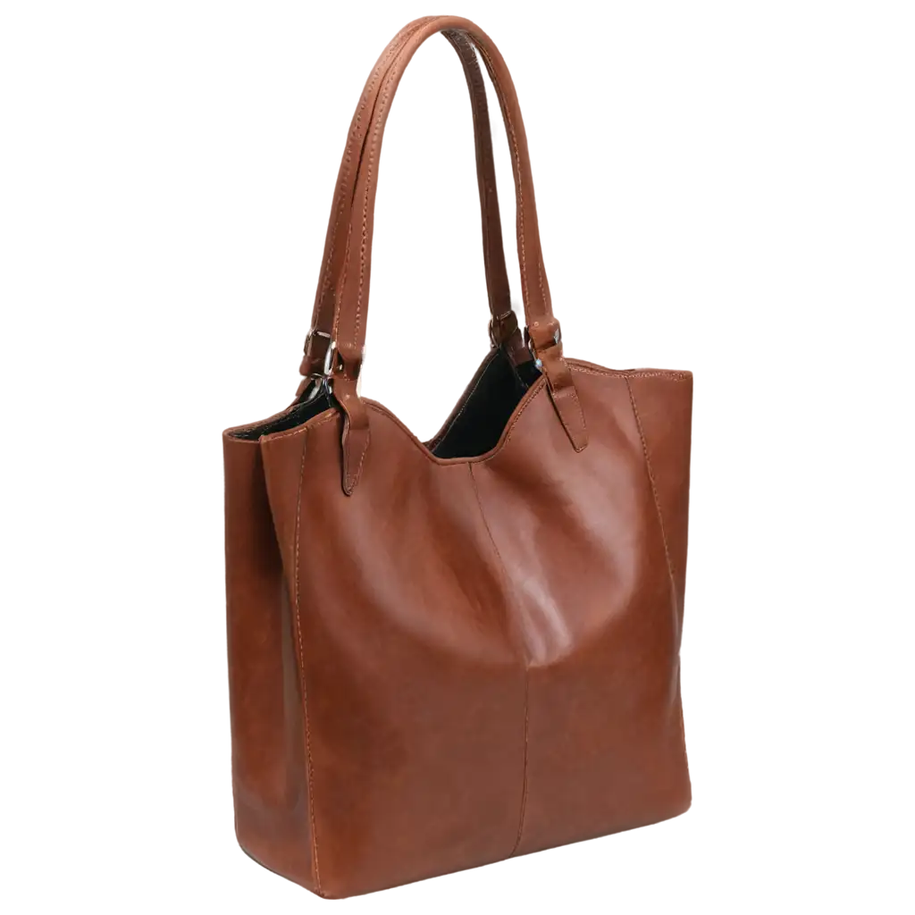 Stylish-Natural-Leather-Womens-Bag-PNG-Image