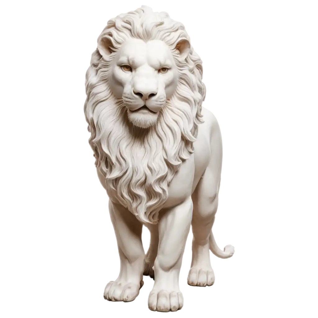 White-Lion-Sculpture-PNG-HighQuality-Image-for-Versatile-Use