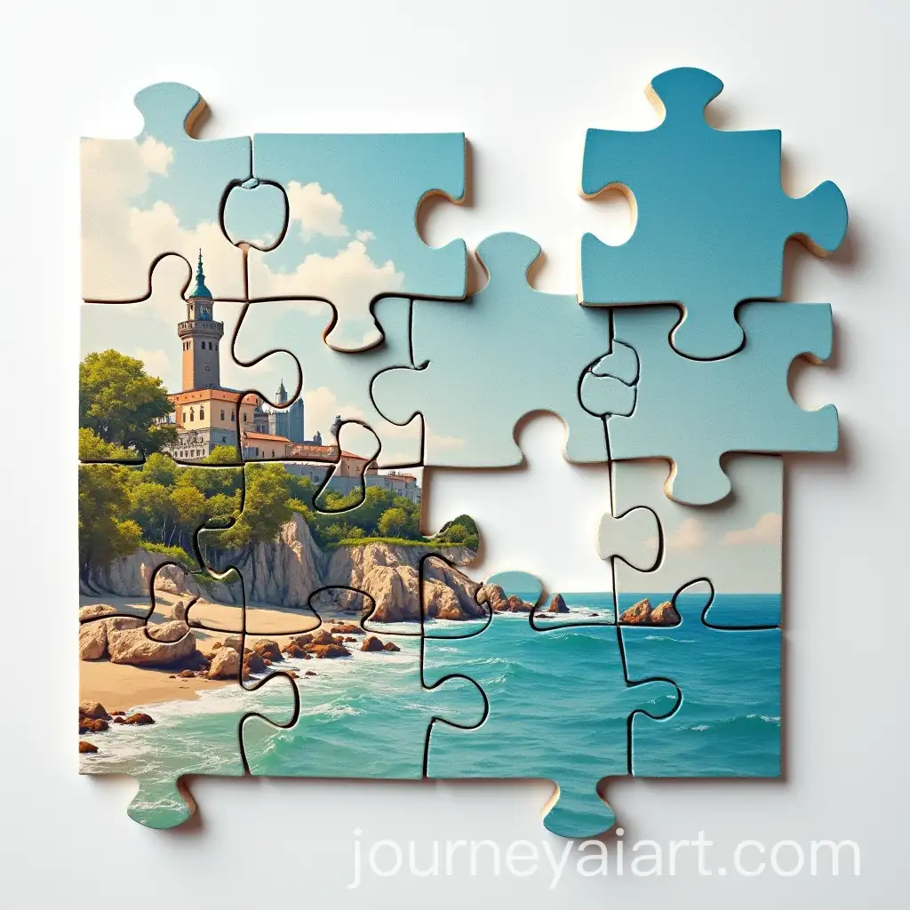 Jigsaw-Puzzle-of-a-Travel-Destination-Coming-Together