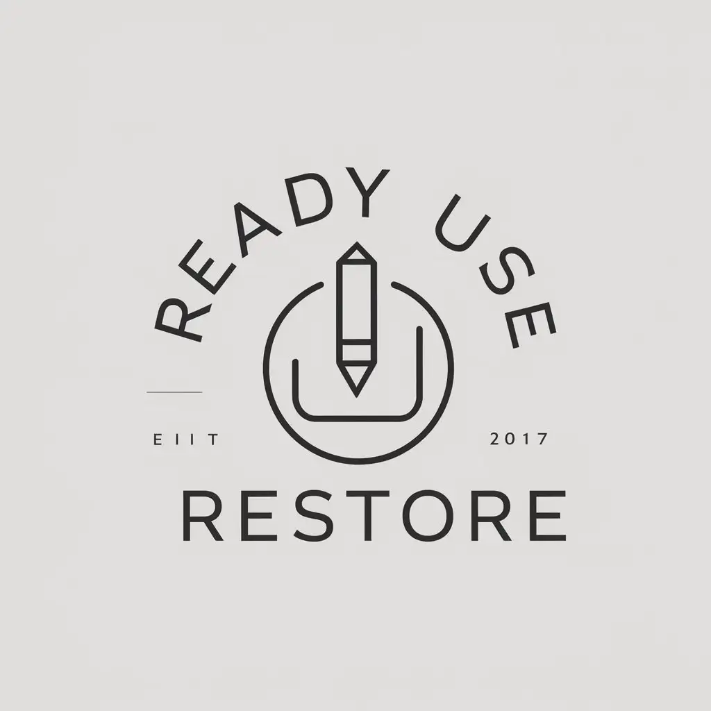 LOGO Design For Ready Use Restore Minimalistic Stift Symbol for Events Industry