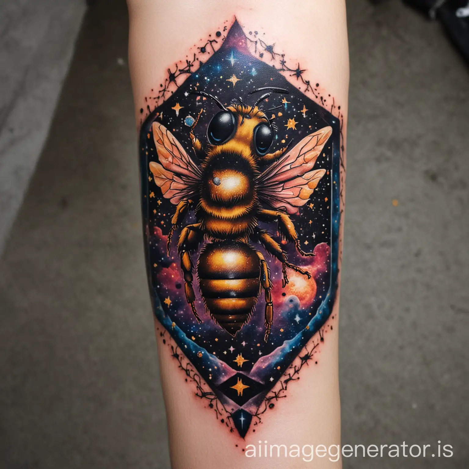 Celestial-Beekeeper-Tattoo-Design