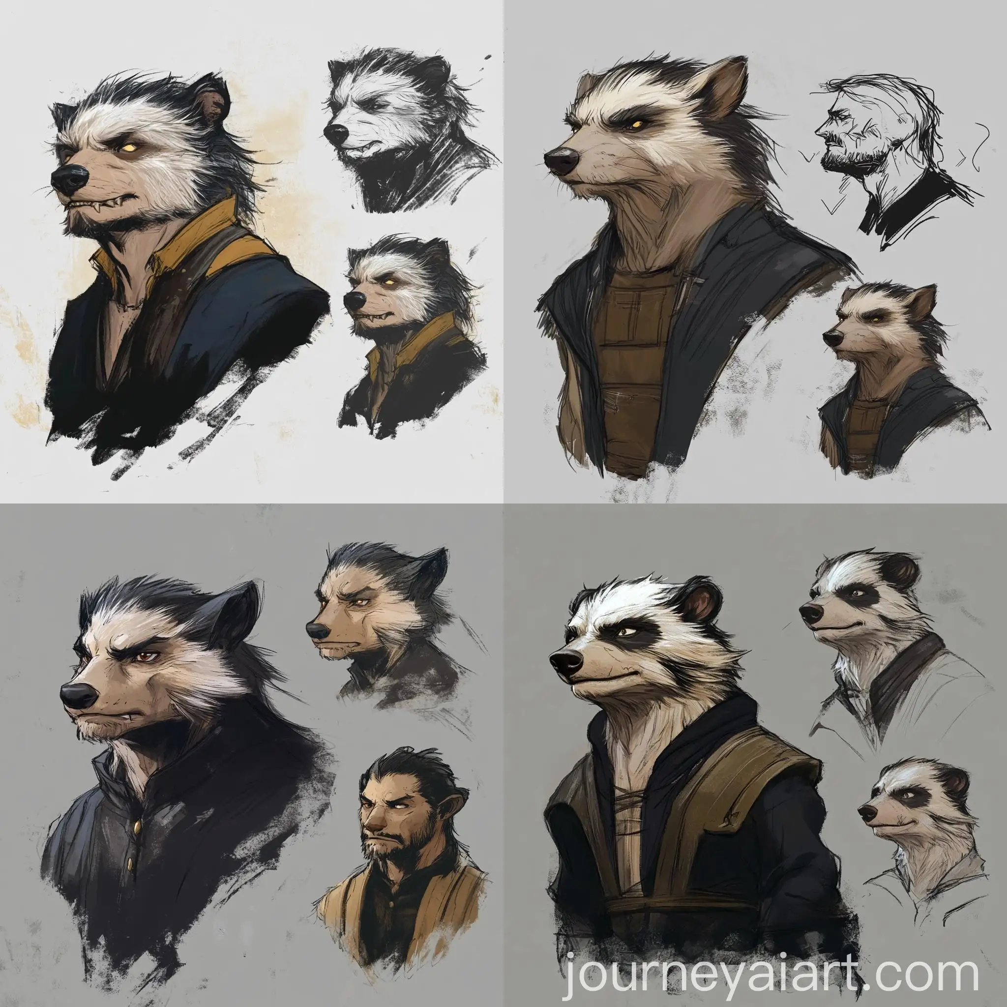 Fantasy-RPG-Character-Shifter-Honeybadger-with-Human-Face