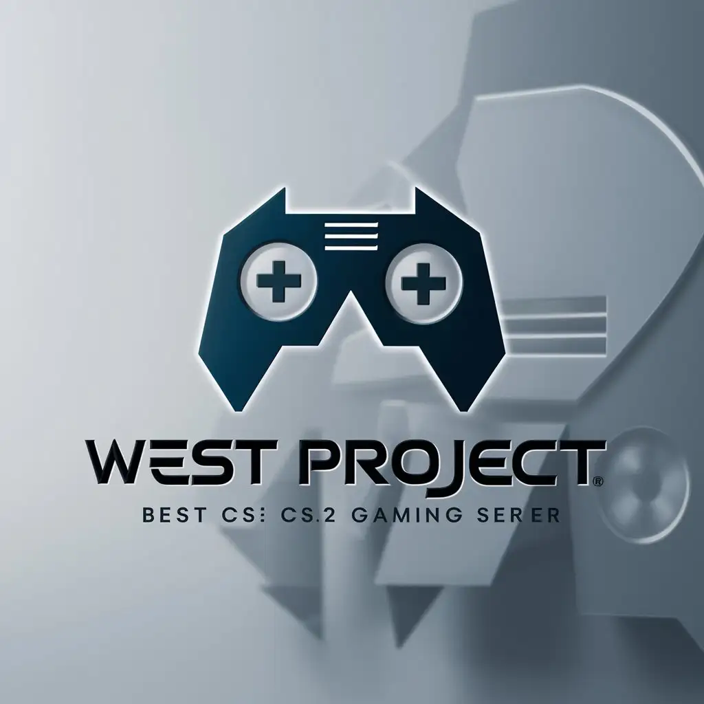 a logo design,with the text "West Project", main symbol:Best CS2 gaming server project from players for players,Moderate,clear background