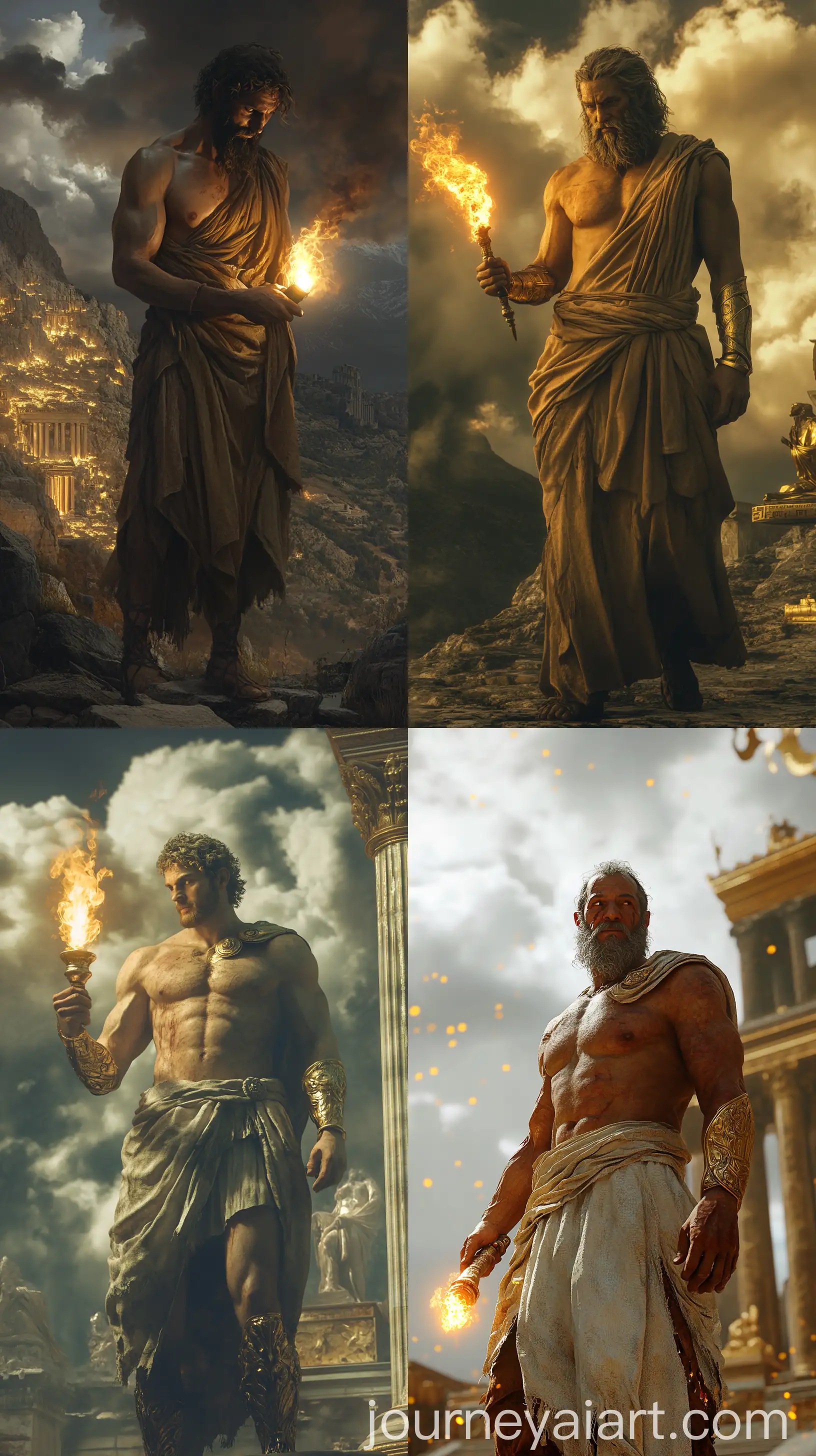 Prometheus-Stealing-Torch-from-Mount-Olympus