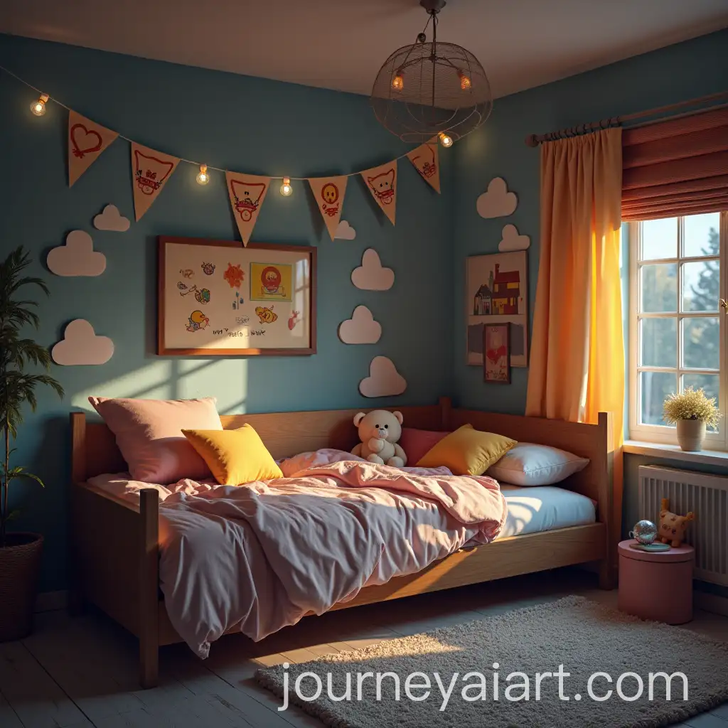 Childrens-Room-at-Night-in-Casual-Style