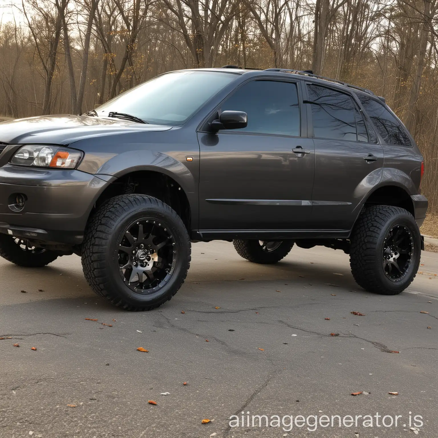 Customized-2004-Mazda-323-Lifted-in-Urban-Setting