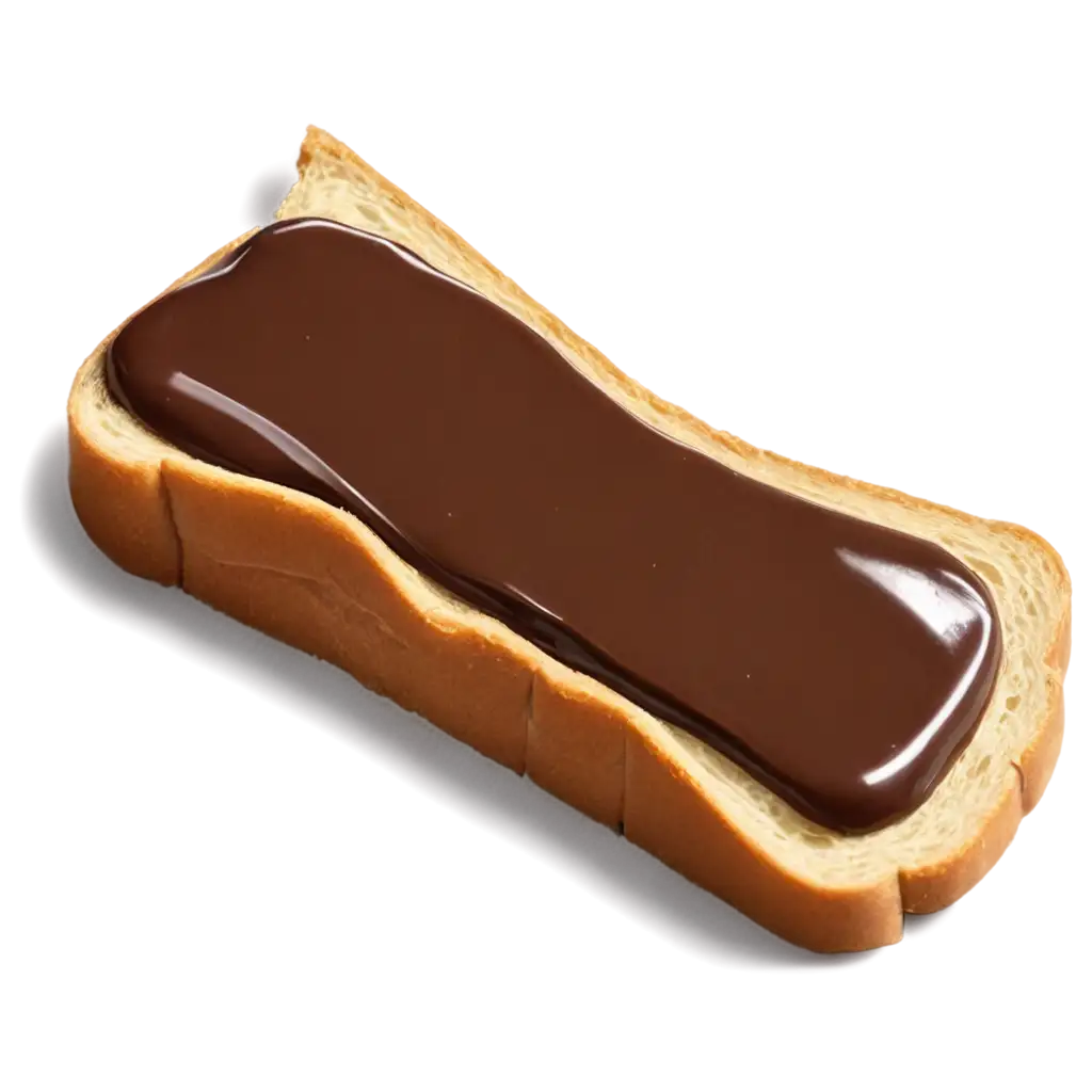 PNG-Image-of-Toasted-Bread-Loaf-with-Melted-Chocolate-Spread-and-Chocolate-Slices-HighQuality-Visual-for-Food-and-Dessert-Designs