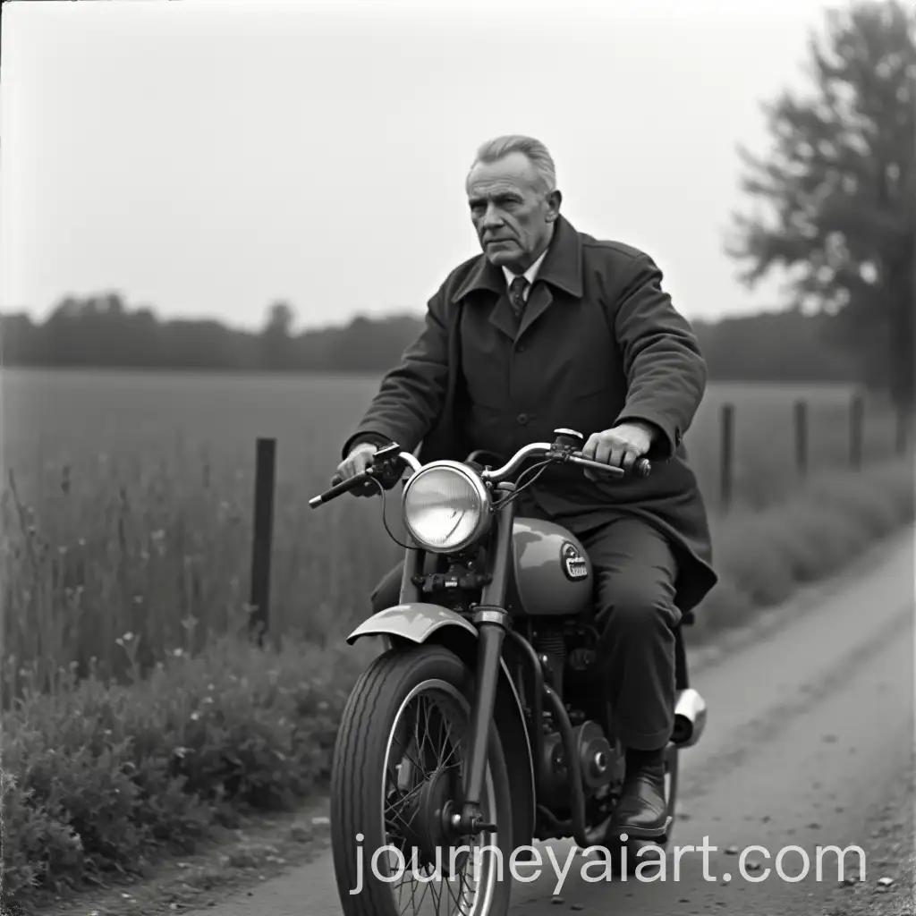 Karol-Wojtya-Riding-a-Motorbike-in-the-Countryside