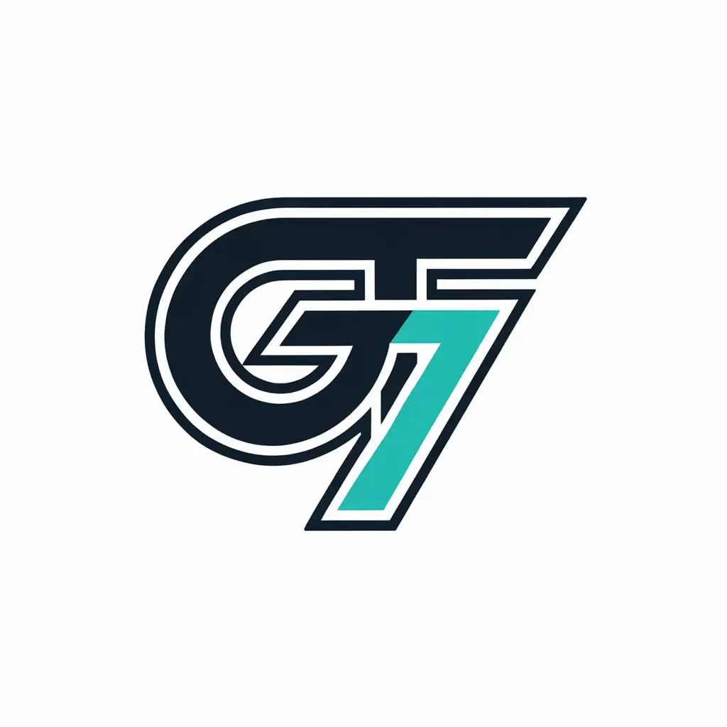 a vector logo design,with the text "GT7", main symbol:GT7,Moderate,be used in Others industry,clear background