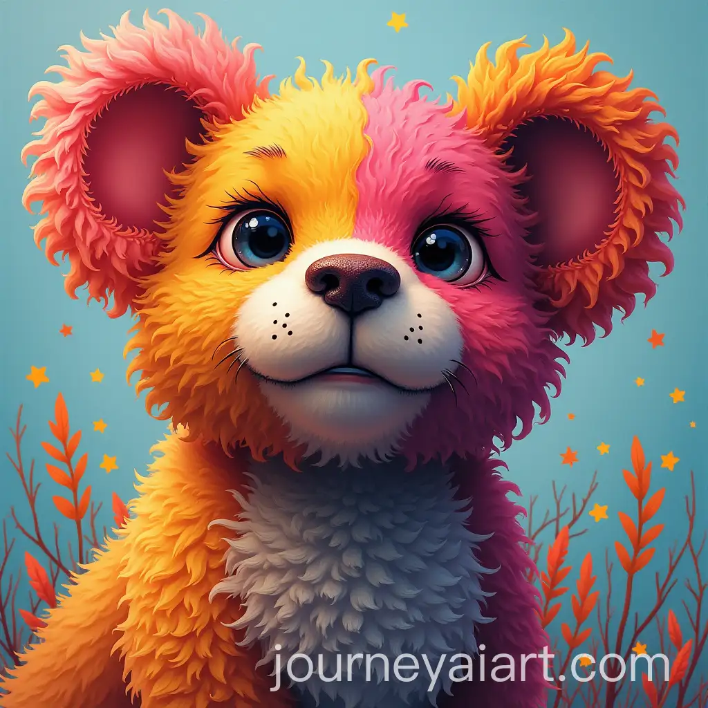 Vibrant-Colorful-Deer-in-a-Lush-Forest