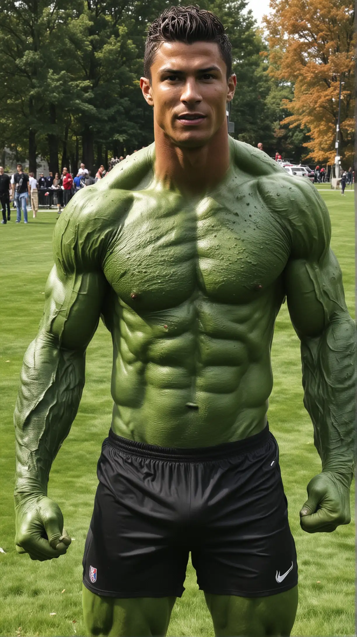 Cristiano Ronaldo as Hulk in Washington