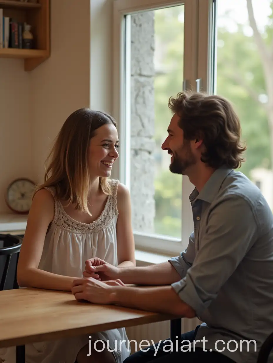 Joyful-Couple-Sharing-a-Moment-at-an-Empty-Table