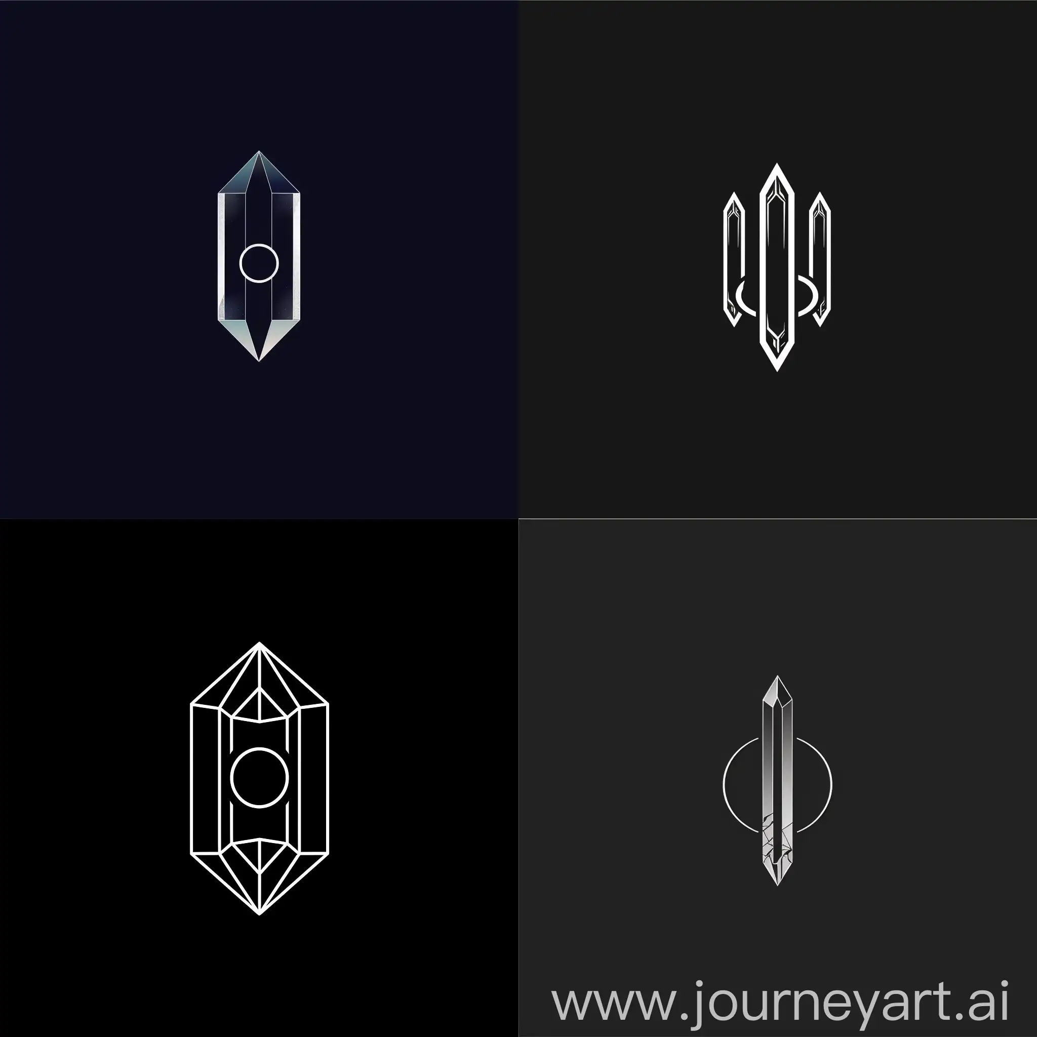 Minimalistic-Crystal-Monogram-Logo-Design