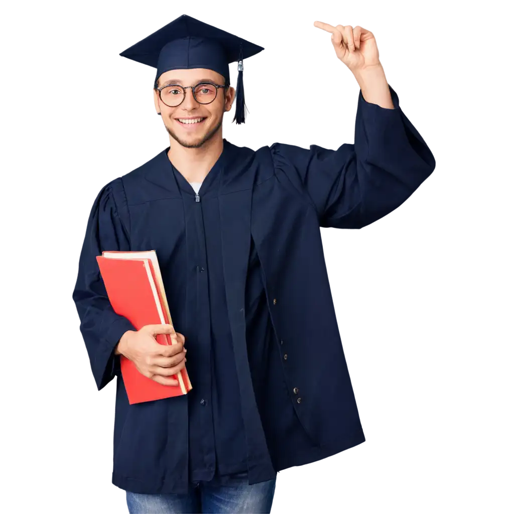 Graduation-Student-PNG-Image-Confident-Graduate-with-Books-in-Academic-Attire