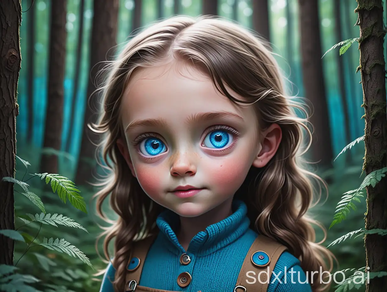 Young-Girl-with-Bright-Blue-Eyes-Exploring-the-Forest