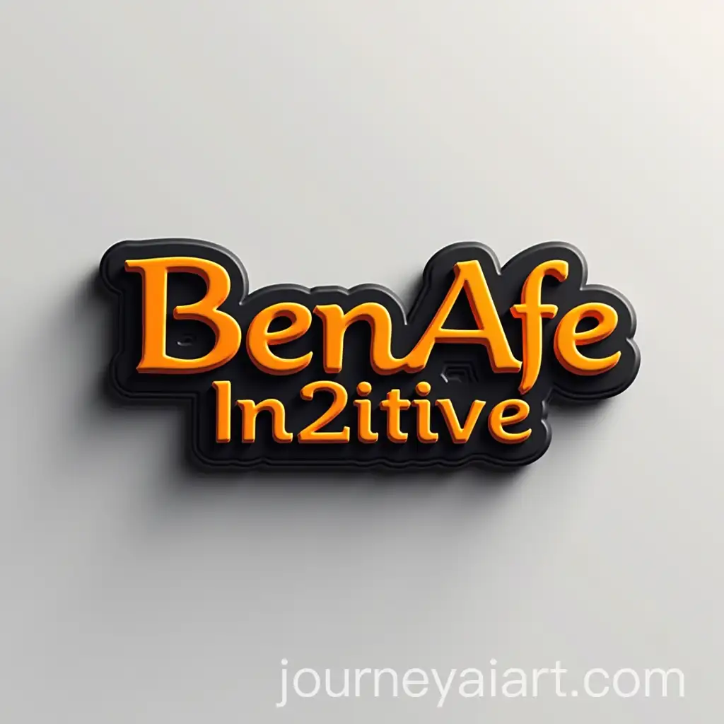 Modern-3D-Logo-Design-for-BenAfe-In2itive-Digital-Brand-in-Black-and-Orange