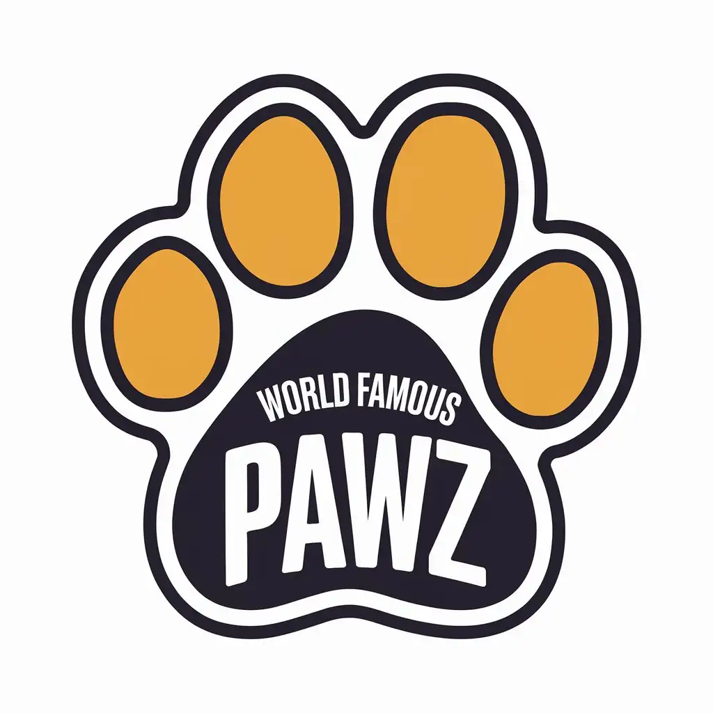 LOGO Design For World Famous Pawz Vector Design with Puppies Theme