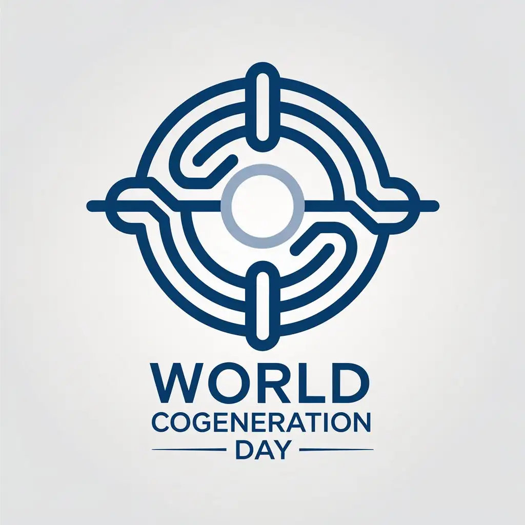 a vector logo design,with the text "World Cogeneration Day", main symbol:energy,Moderate,be used in Technology industry,clear background