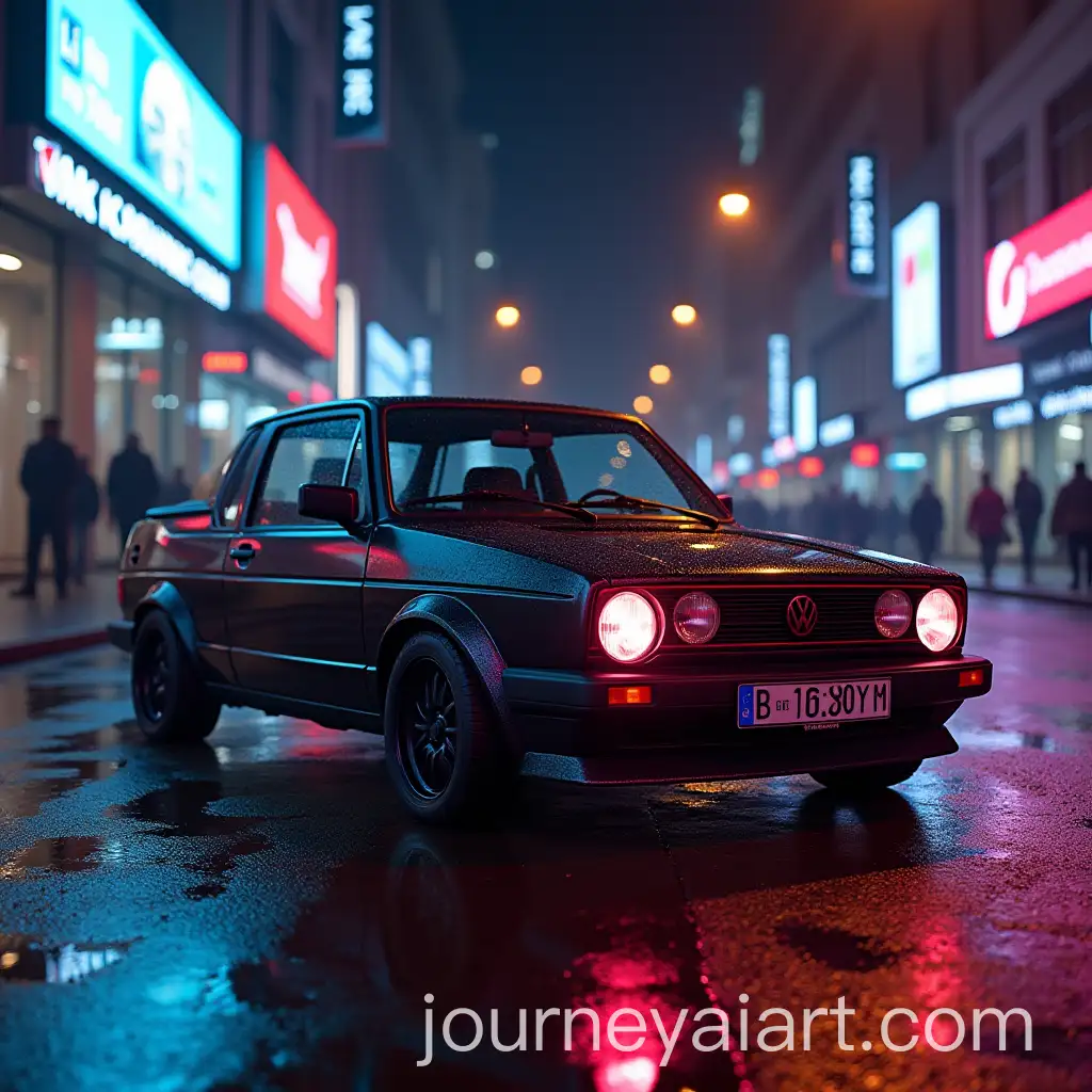 Cyberpunk-VW-Golf-MK2-in-Realistic-Futuristic-Setting