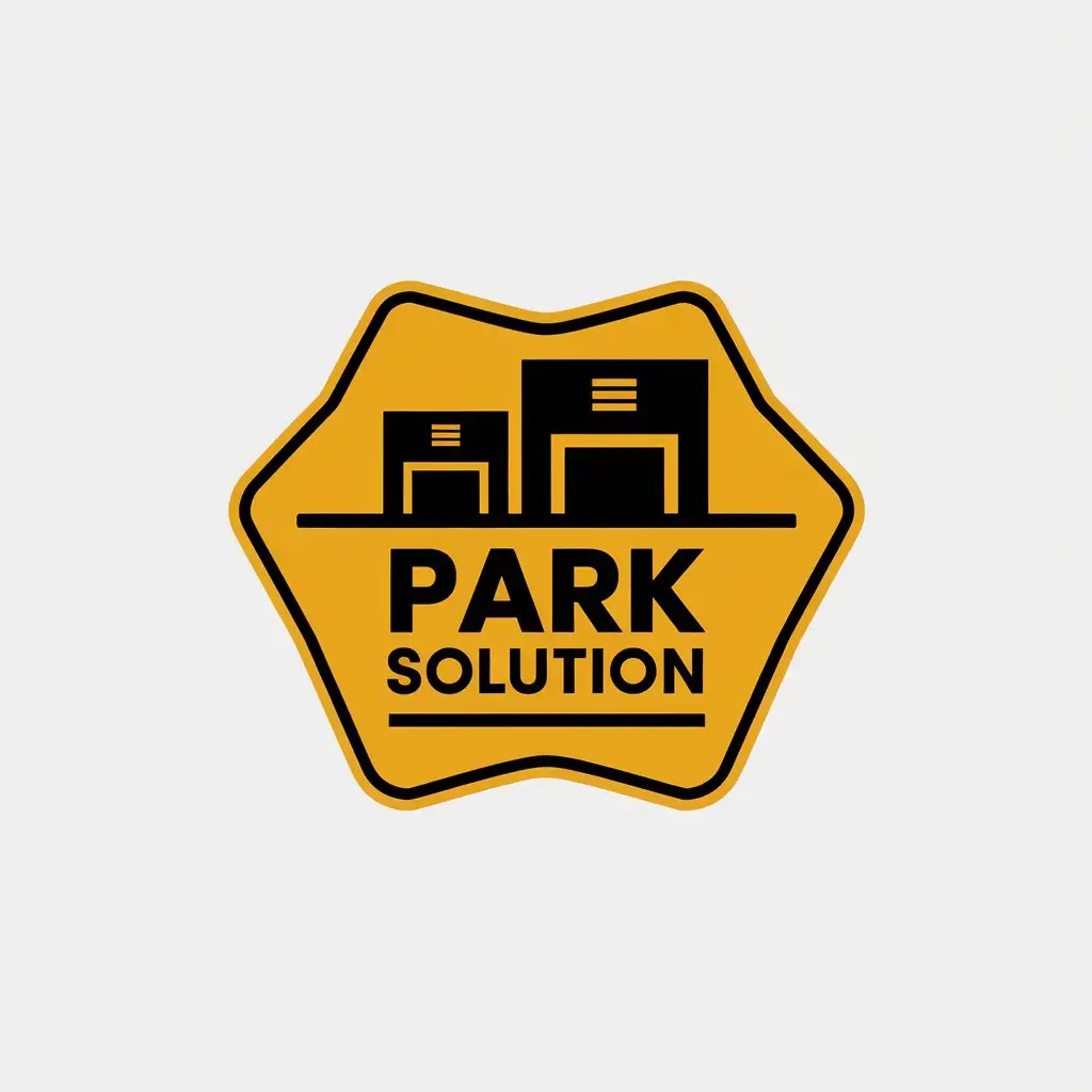 LOGO-Design-for-Park-Solution-Yellow-Black-with-Parking-Signage-and-Garage-Theme